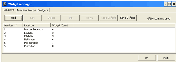 Clipsal C-Bus Wiser - Widget Manager Clipsal C-Bus Wiser - Widget Manager